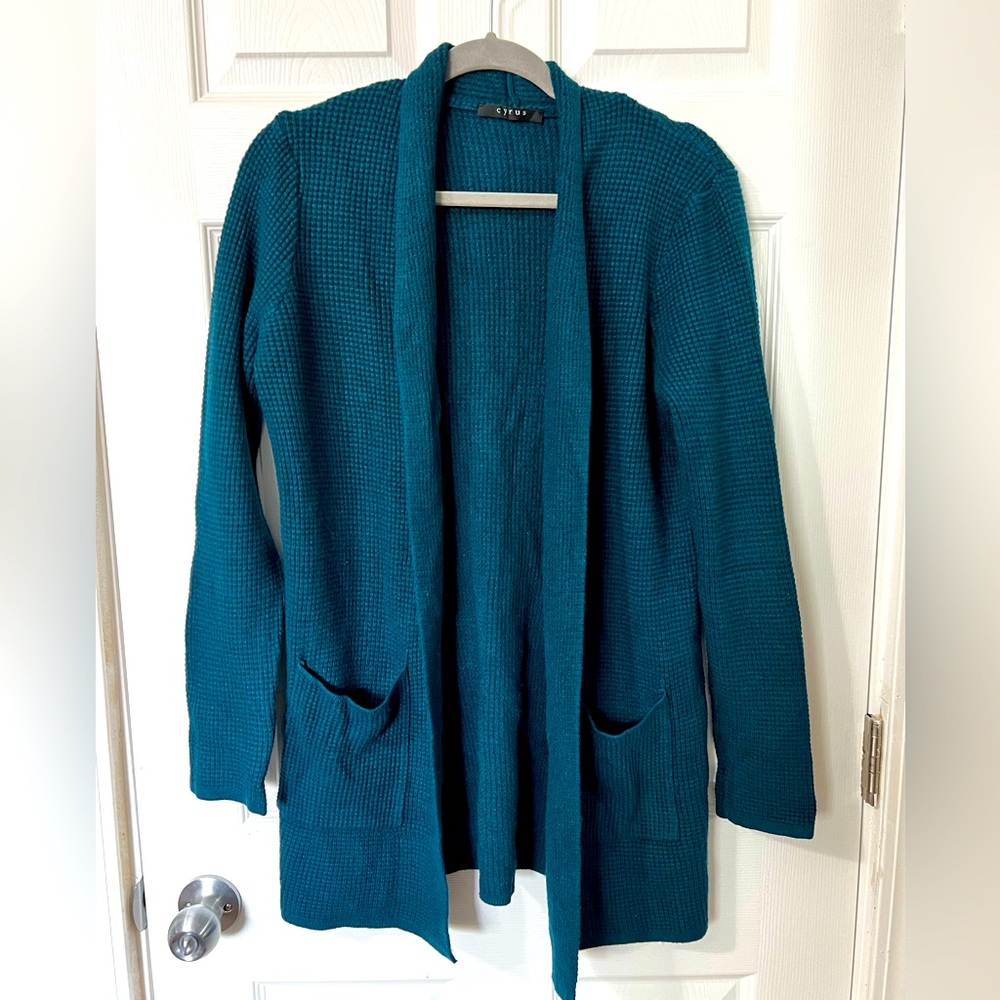 Teal cardigan